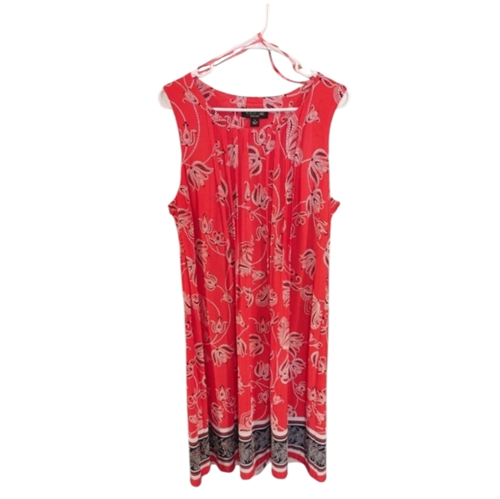 Perceptions New York Floral Sleeveless Dress, Size 16